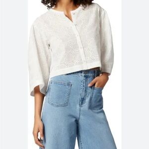 NWOT, Jolie Persephone Eyelet Embroidered Top, Small, Medium